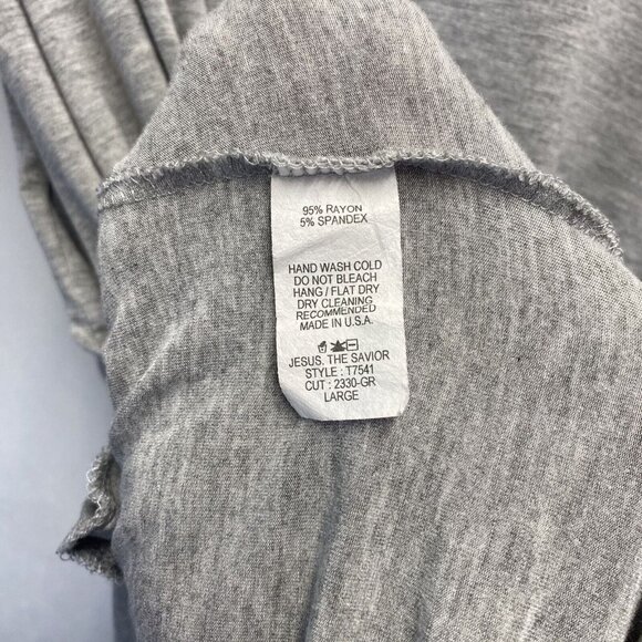 Reborn J V-Neck Short Sleeve Maxi Slit Dress Women Large Gray Side Pockets Used - Picture 9 of 16